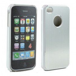 iPhone 4 4S Aluminum Snap On Case (Sliver)